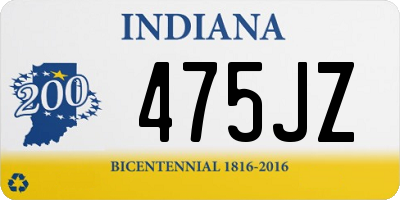 IN license plate 475JZ