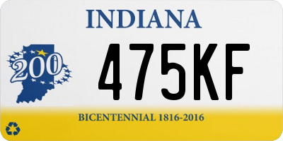 IN license plate 475KF