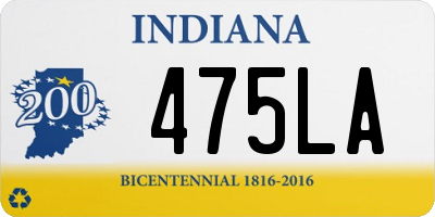 IN license plate 475LA