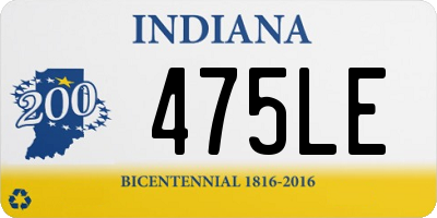 IN license plate 475LE