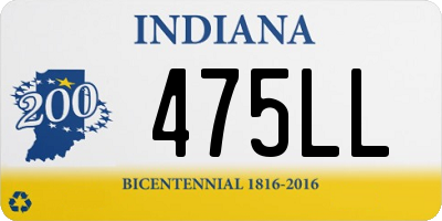 IN license plate 475LL