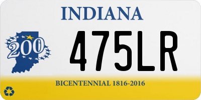 IN license plate 475LR