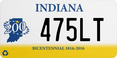 IN license plate 475LT