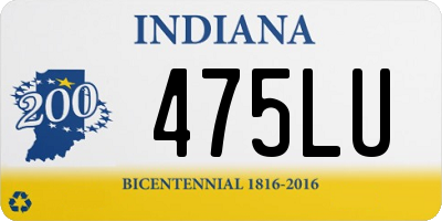 IN license plate 475LU