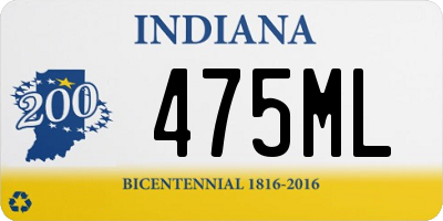 IN license plate 475ML