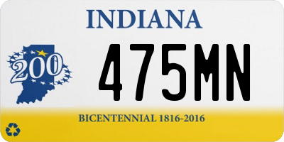 IN license plate 475MN