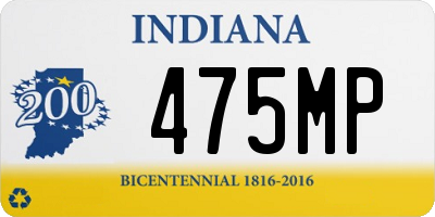 IN license plate 475MP