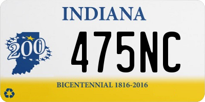 IN license plate 475NC