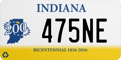 IN license plate 475NE