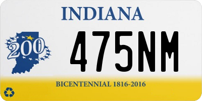 IN license plate 475NM