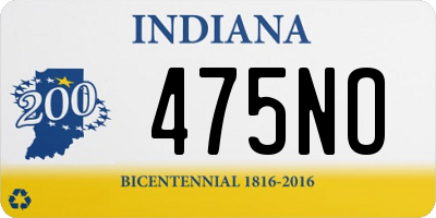IN license plate 475NO