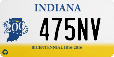 IN license plate 475NV