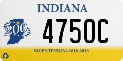 IN license plate 475OC