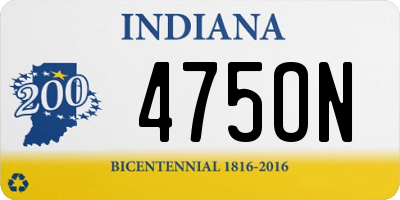 IN license plate 475ON