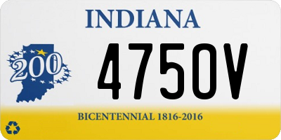 IN license plate 475OV