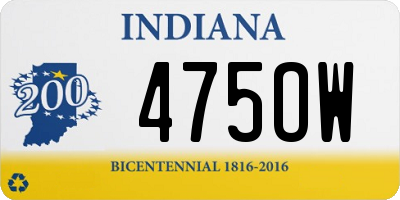 IN license plate 475OW