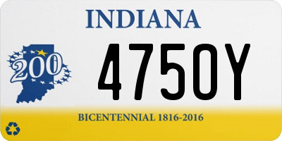 IN license plate 475OY