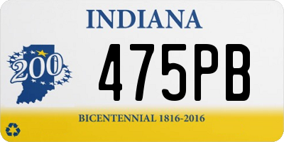 IN license plate 475PB