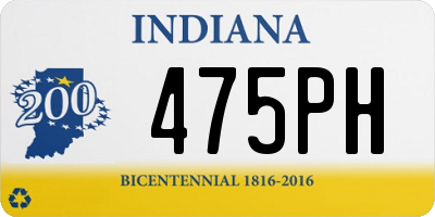 IN license plate 475PH