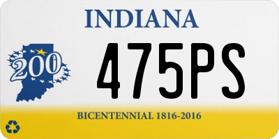 IN license plate 475PS