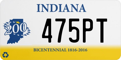 IN license plate 475PT