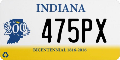 IN license plate 475PX