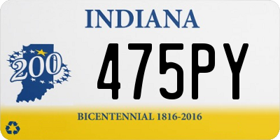 IN license plate 475PY