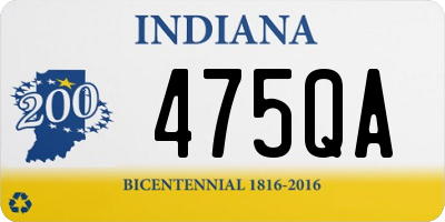 IN license plate 475QA