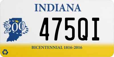 IN license plate 475QI