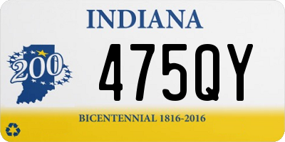 IN license plate 475QY