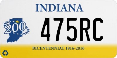 IN license plate 475RC