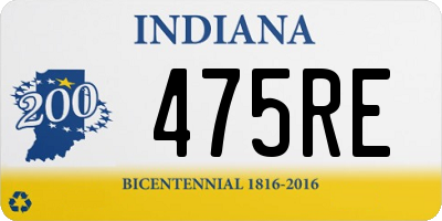 IN license plate 475RE