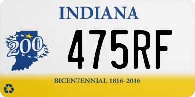 IN license plate 475RF