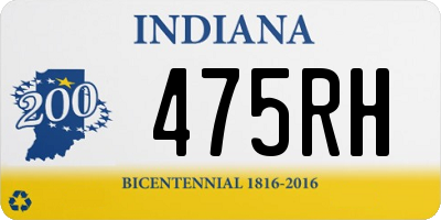 IN license plate 475RH