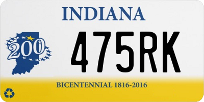 IN license plate 475RK