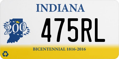 IN license plate 475RL