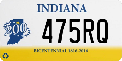 IN license plate 475RQ