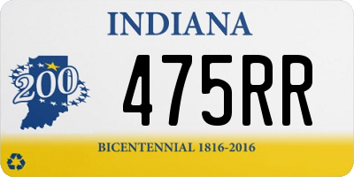 IN license plate 475RR