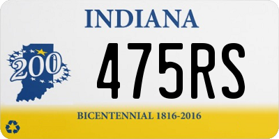 IN license plate 475RS