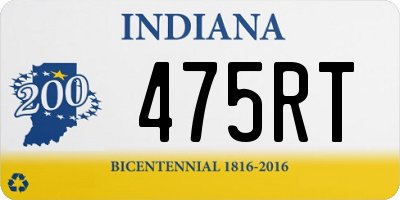 IN license plate 475RT