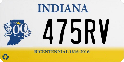 IN license plate 475RV