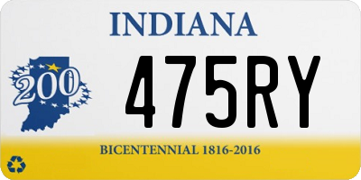 IN license plate 475RY