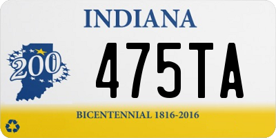 IN license plate 475TA