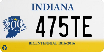 IN license plate 475TE