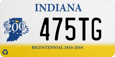 IN license plate 475TG