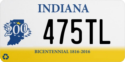 IN license plate 475TL