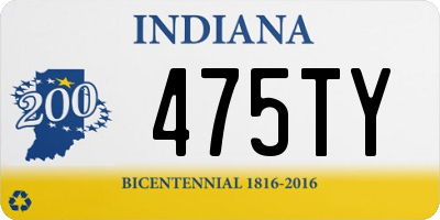 IN license plate 475TY