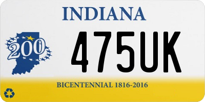 IN license plate 475UK