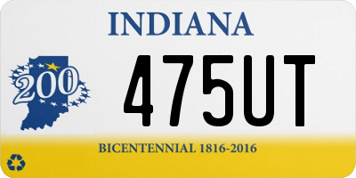 IN license plate 475UT