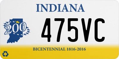 IN license plate 475VC